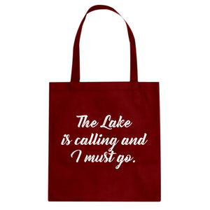 Tote The Lake is Calling and I must Go Canvas Tote Bag