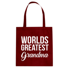 World's Greatest Grandma Cotton Canvas Tote Bag