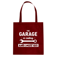 The Garage is Calling Cotton Canvas Tote Bag