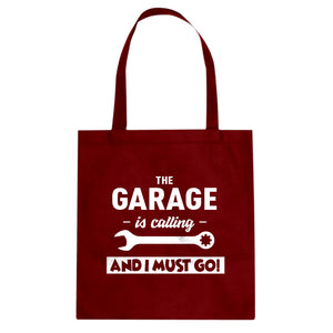 The Garage is Calling Cotton Canvas Tote Bag