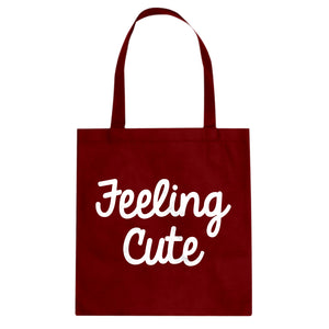 Feeling Cute Cotton Canvas Tote Bag