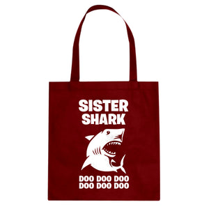 Sister Shark Cotton Canvas Tote Bag