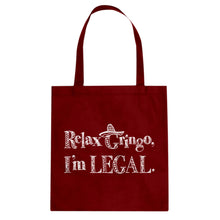 Tote Relax Gringo I'm Legal Sombrero Canvas Tote Bag