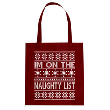 Tote Im on the Naughty List Canvas Tote Bag