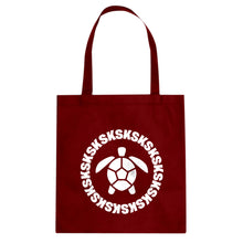 Turtle Sksksk Cotton Canvas Tote Bag