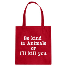 Tote Be Kind to Animals Canvas Tote Bag