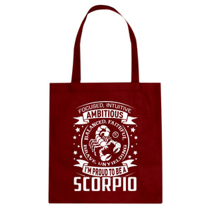 Scorpio Astrology Zodiac Sign Cotton Canvas Tote Bag