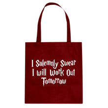 Tote Solemnly Swear to Work Out Canvas Tote Bag
