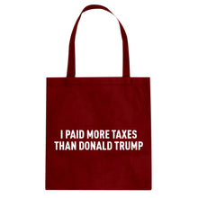 I PAID MORE TAXES THAN DONALD TRUMP Cotton Canvas Tote Bag