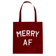 Merry AF Cotton Canvas Tote Bag