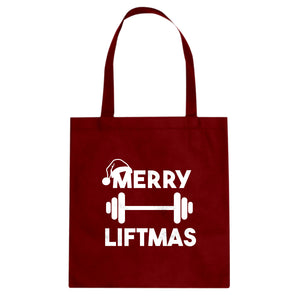Merry Liftmas Cotton Canvas Tote Bag