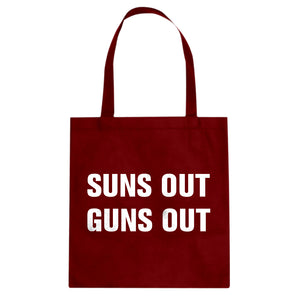 Suns Out Guns Out Cotton Canvas Tote Bag