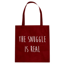 The Snuggle is Real Cotton Canvas Tote Bag