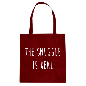 The Snuggle is Real Cotton Canvas Tote Bag
