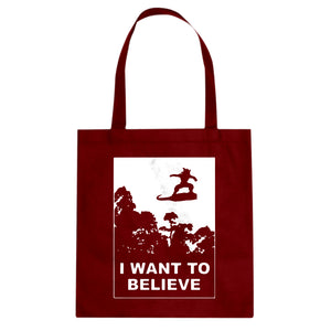 I Want to Believe Nimbus Fighter Cotton Canvas Tote Bag