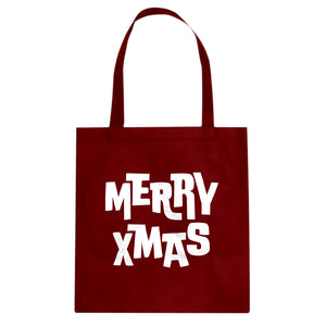Merry Xmas Cotton Canvas Tote Bag
