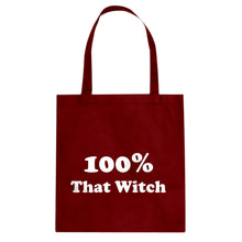100% That Witch Cotton Canvas Tote Bag