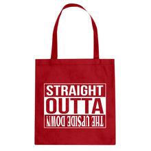 Straight Outta the Upside Down Cotton Canvas Tote Bag