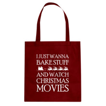 Bake Stuff, Christmas Movies Cotton Canvas Tote Bag