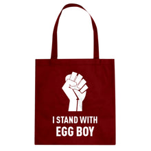 I Stand with Egg Boy Cotton Canvas Tote Bag