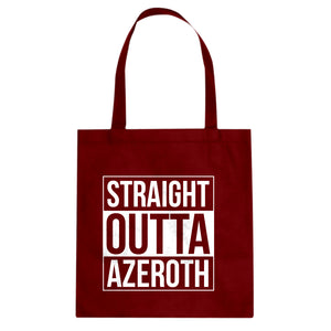 Straight Outta Azeroth Cotton Canvas Tote Bag