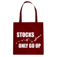 STOCKS ONLY GO UP Cotton Canvas Tote Bag