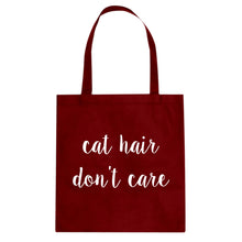 Tote Cat Hair Don't Care Canvas Tote Bag
