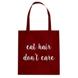 Tote Cat Hair Don't Care Canvas Tote Bag