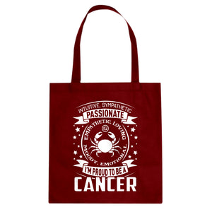 Tote Cancer Astrology Zodiac Sign Canvas Tote Bag