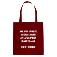 Tote She Persisted Venus Fist Canvas Tote Bag