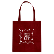 Lets Get Lit Cotton Canvas Tote Bag