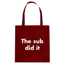 Tote The Sub Did it Canvas Tote Bag