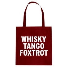 WHISKY TANGO FOXTROT Cotton Canvas Tote Bag