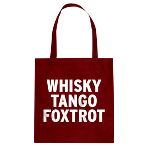 WHISKY TANGO FOXTROT Cotton Canvas Tote Bag
