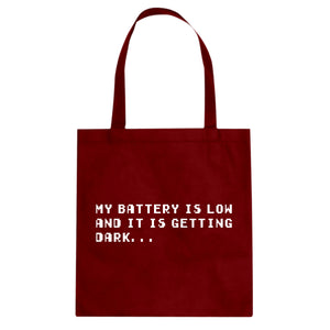 Its Getting Dark Cotton Canvas Tote Bag