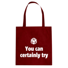 You Can Certainly Try DnD Cotton Canvas Tote Bag