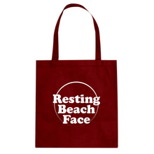 Resting Beach Face Cotton Canvas Tote Bag