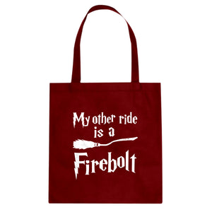 My Other Ride is a Firebolt Cotton Canvas Tote Bag