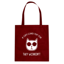If Cats Could Text Cotton Canvas Tote Bag
