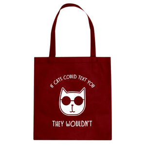 If Cats Could Text Cotton Canvas Tote Bag