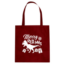 Merry Rex-Mas Cotton Canvas Tote Bag