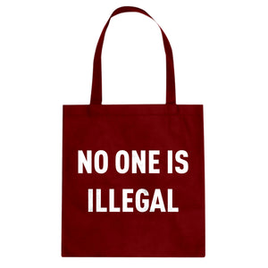 Tote No One is Illegal Canvas Tote Bag