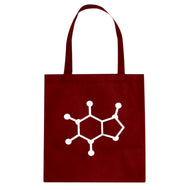 Tote Caffeine Molecule Canvas Tote Bag