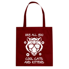 Hey all you Cool Cats and Kittens Cotton Canvas Tote Bag