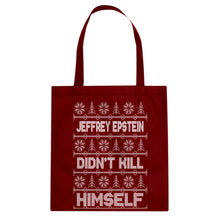 Jeffrey Epstein Ugly Christmas Sweater Cotton Canvas Tote Bag