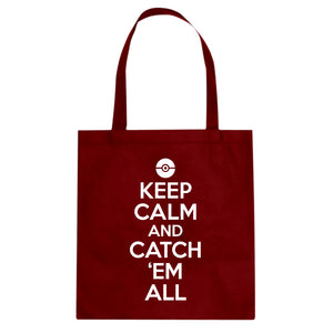 Tote Keep Calm and Catch em All! Canvas Tote Bag