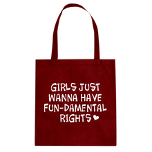Tote Girls Wanna Have Fundamental Rights Canvas Tote Bag