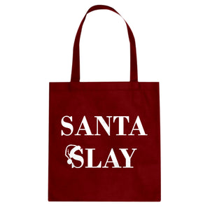 Santa Slay Cotton Canvas Tote Bag