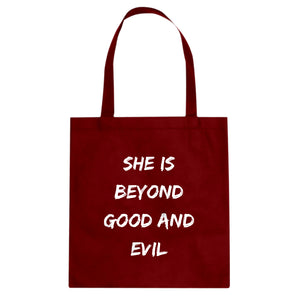 Tote She is Beyond Good and Evil Canvas Tote Bag