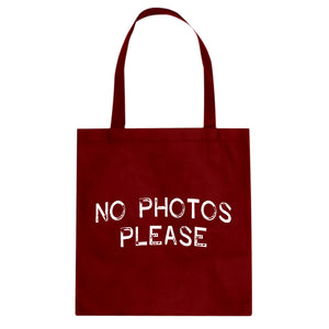 No Photos Please Cotton Canvas Tote Bag